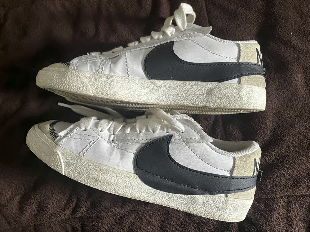 Nike Men's Blazer '77 Jumbo Low White Black Size 7.5 Mens/9.5 Womens